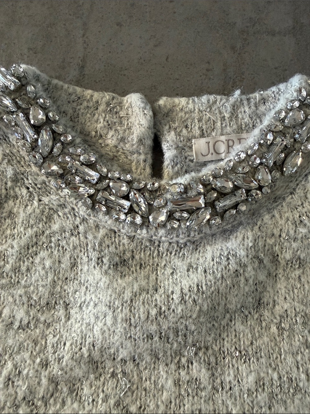 J. Crew Sparkle Embellished Crewneck Sweater - Picture 6 of 12